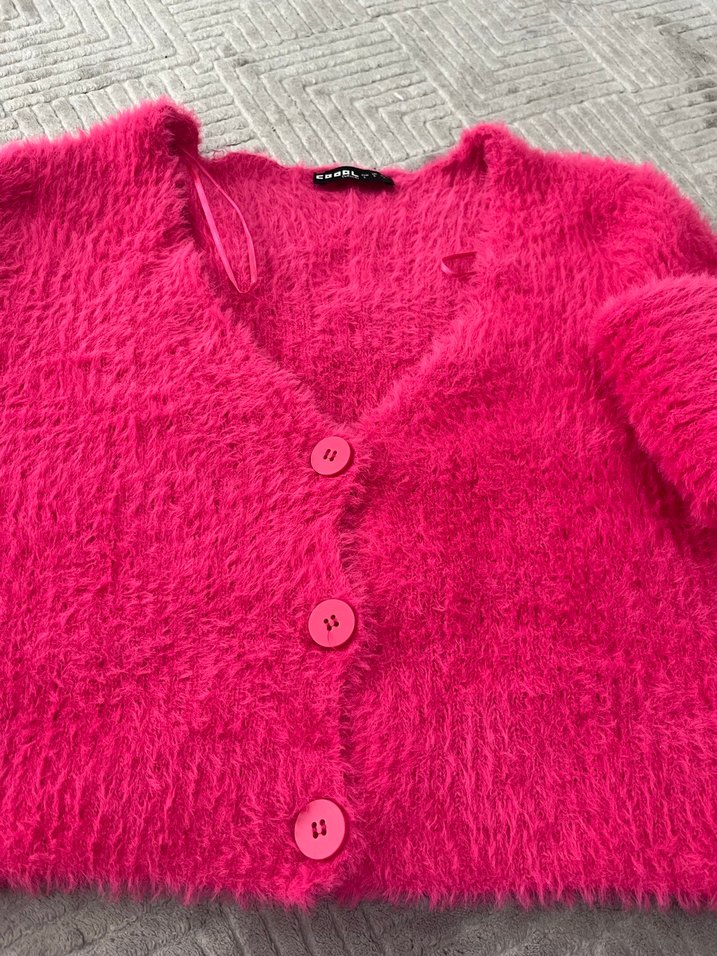 Kadın Pembe Yün Detaylı Kazak - Görsel 5