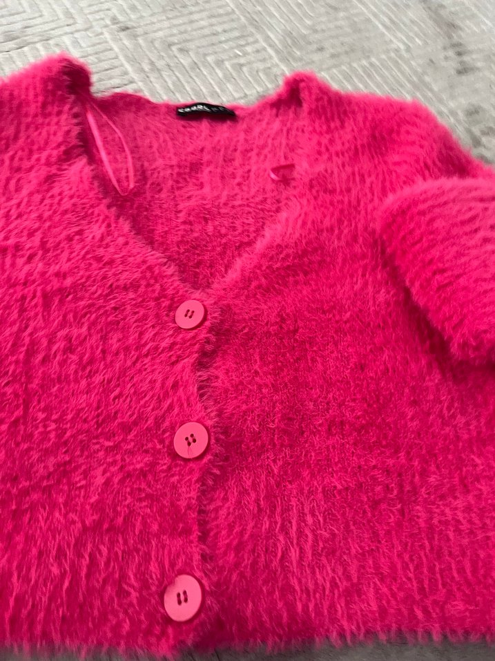 Kadın Pembe Yün Detaylı Kazak - Görsel 3