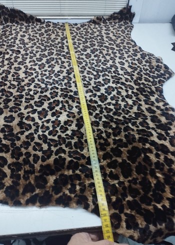 Leopar Desenli Hakiki kuzu derisi - Görsel 2