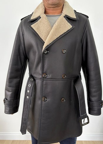 Kemerli Hakiki Kürk Deri Kaban - Görsel 2