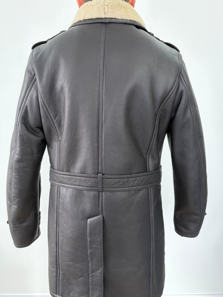 Kemerli Hakiki Kürk Deri Kaban - Görsel 3