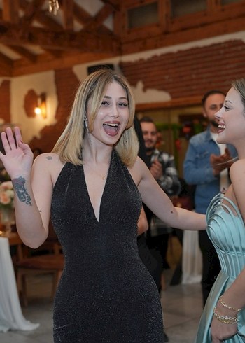 Straplez Pilili Mini Gri Kadın Elbise - Görsel 5