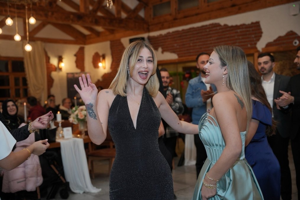 Straplez Pilili Mini Gri Kadın Elbise - Görsel 5