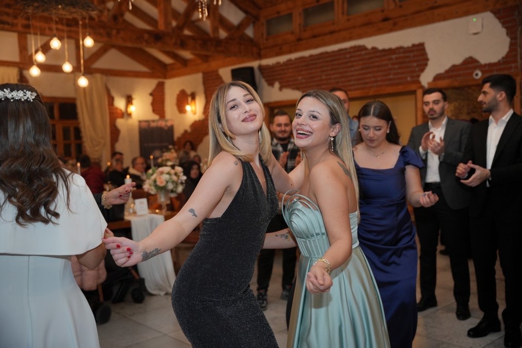 Straplez Pilili Mini Gri Kadın Elbise - Görsel 3