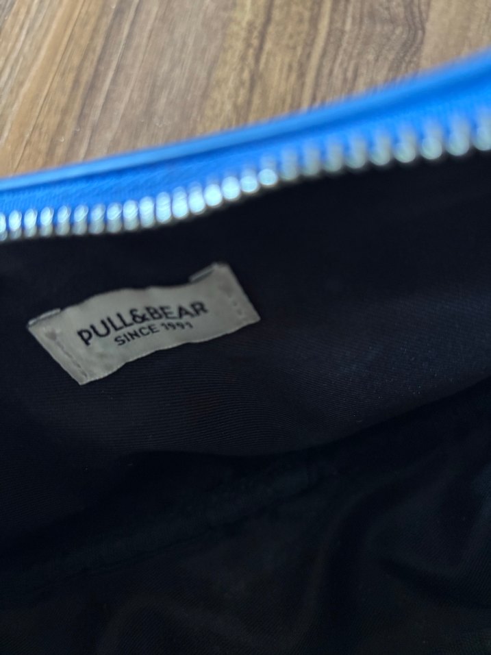 Mavi Tokalı Kadın Deri Omuz Çantası - Görsel 3