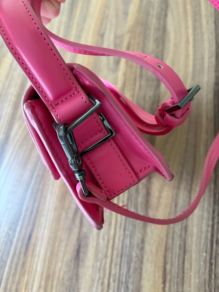 Pembe Deri Kadın Çanta - Görsel 4