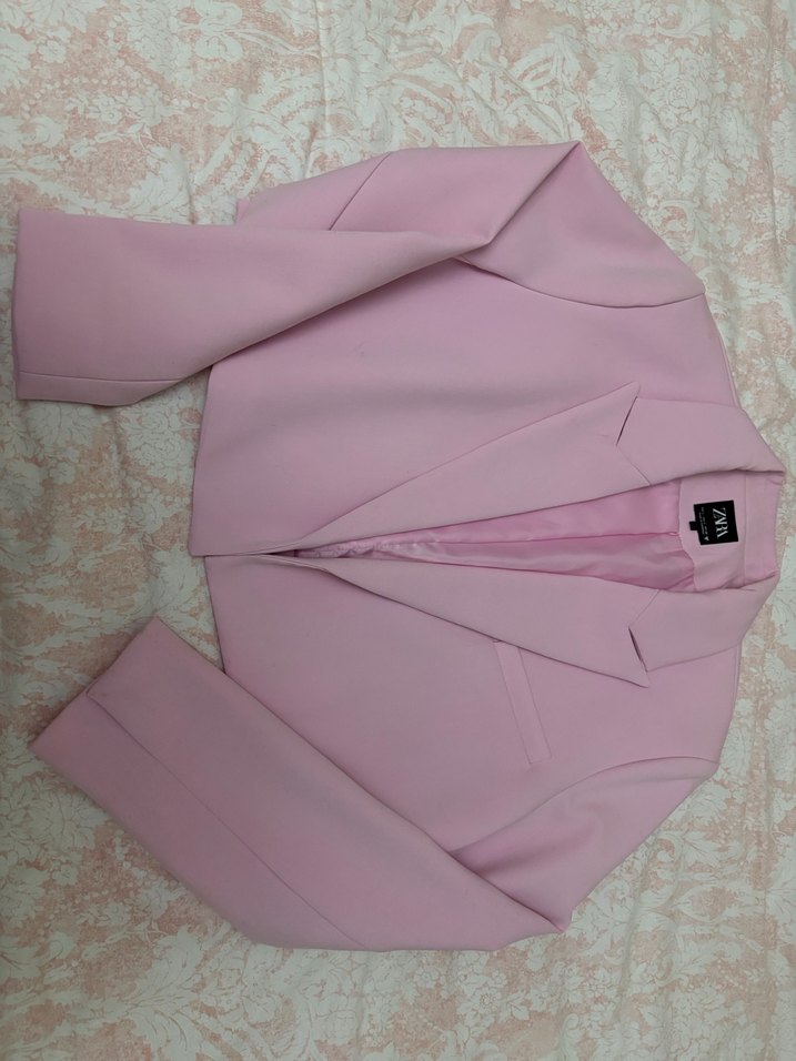 Zara Pembe Midi Ceket - Görsel 2