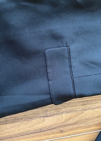 Siyah Kadın Düğmeli Ofis Blazeri - Görsel 6