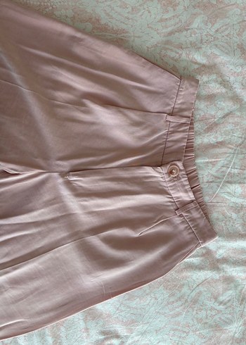 Bej Pilili Kadın Kumaş Pantolon - Görsel 2