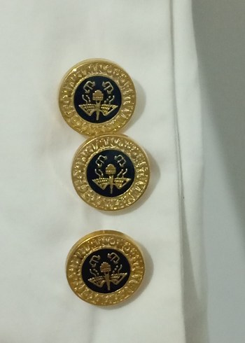 Düğmeli Beyaz Kadın Keten Blazer Ceket - Görsel 2