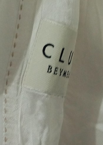 Düğmeli Beyaz Kadın Keten Blazer Ceket - Görsel 4