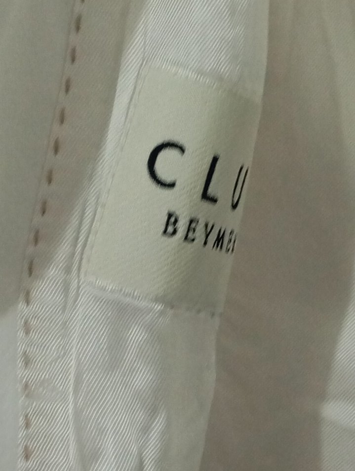 Düğmeli Beyaz Kadın Keten Blazer Ceket - Görsel 4