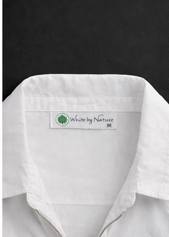 Nakışlı Kısa Kollu Beyaz Pamuklu Bohem Gömlek M vintage. gömlek. - Görsel 2