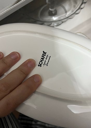 Mavi Çiçek Desenli Seramik Yemek Tabağı Seti - Görsel 3