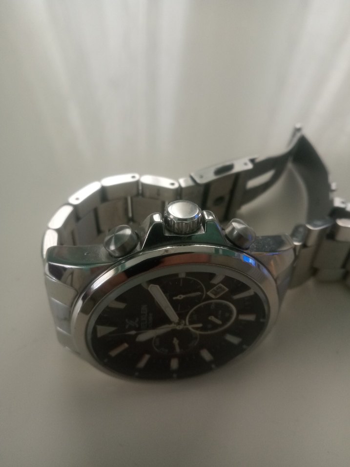 Erkek Gri Siyah Çelik Biker Saat - Görsel 3