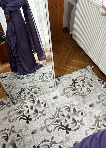 Kadın Mor Uzun Drapeli Elbise - Görsel 7