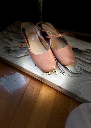 toz pembe Topuklu Kadın Sandalet - Görsel 3