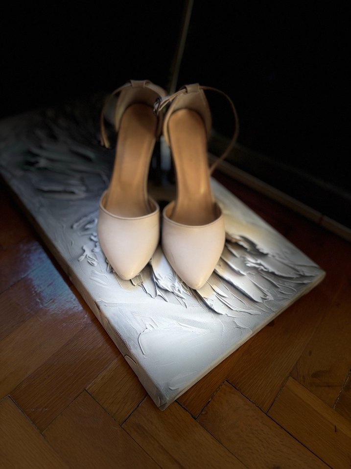 Bej Stiletto Topuklu Kadın Abiye Ayakkabı - Görsel 2