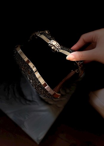 İşlemeli Boncuklu Siyah Gotik Kadın Clutch Çanta - Görsel 3