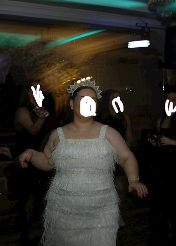 Payetli Bohem Gelin Tacı - Görsel 2