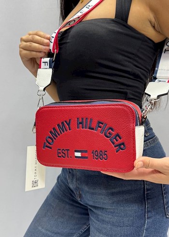Tommy Hilfiger Mavi Deri Bel Çantası - Görsel 8