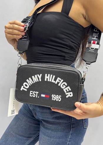 Tommy Hilfiger Mavi Deri Bel Çantası - Görsel 9