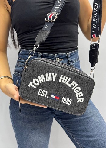 Tommy Hilfiger Mavi Deri Bel Çantası - Görsel 3
