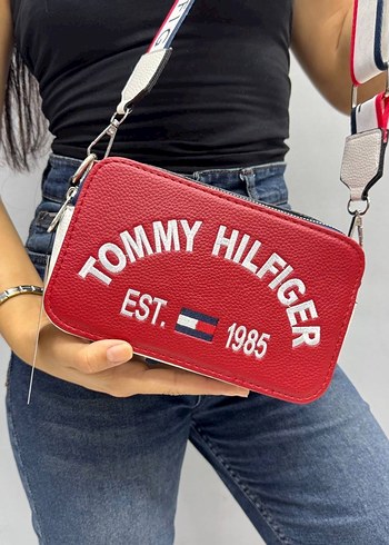 Tommy Hilfiger Mavi Deri Bel Çantası - Görsel 2