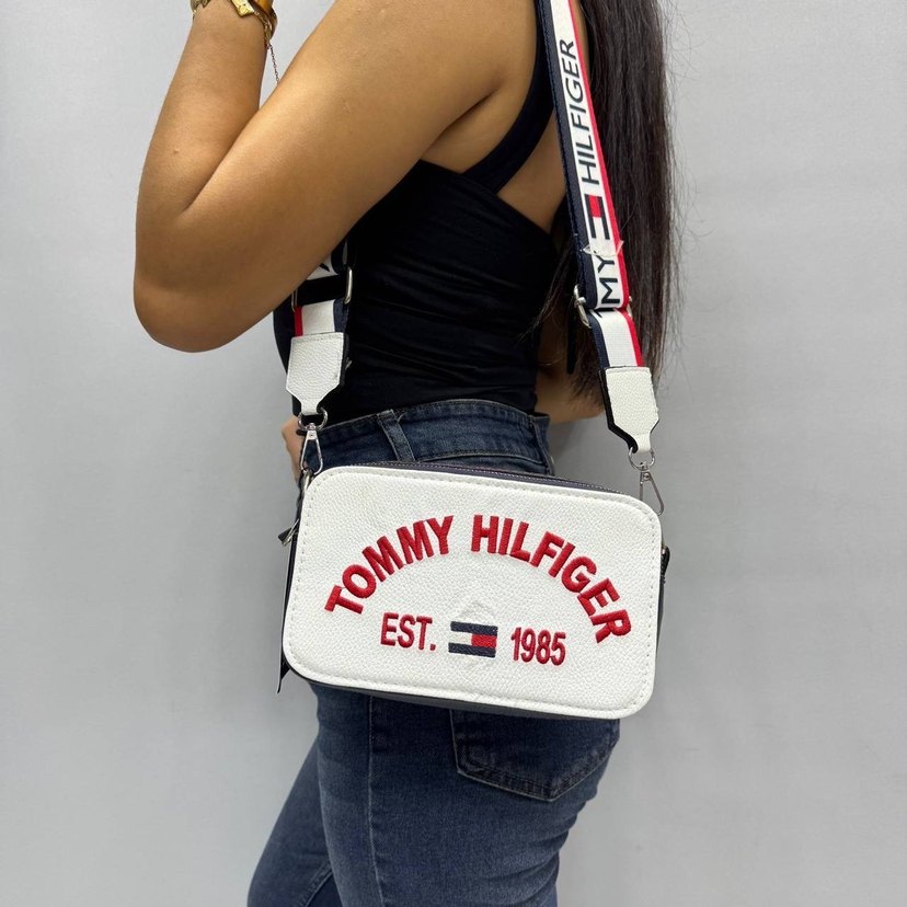 Tommy Hilfiger Mavi Deri Bel Çantası - Görsel 4