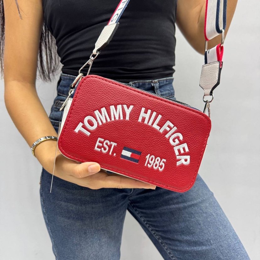 Tommy Hilfiger Mavi Deri Bel Çantası - Görsel 2