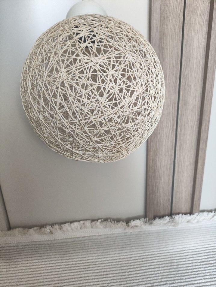 Bej İp Detaylı Sarkıt Lamba - Görsel 2