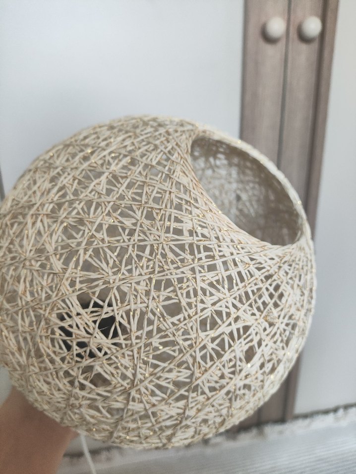 Bej İp Detaylı Sarkıt Lamba - Görsel 5