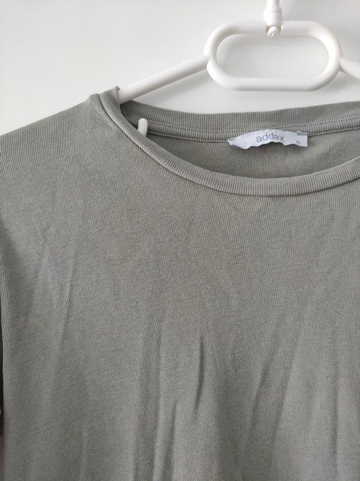 Yeşil Uzun Kollu Basic Kadın Tişört - Görsel 3