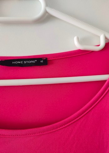 Pembe Drapeli Uzun Kollu Uzun Elbise - Görsel 5