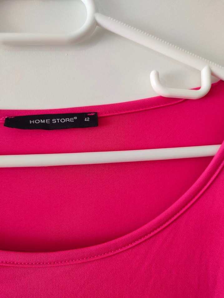 Pembe Drapeli Uzun Kollu Uzun Elbise - Görsel 5