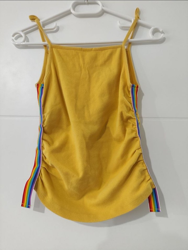 United Color of Benetton Sarı Askılı Tişört - Görsel 3