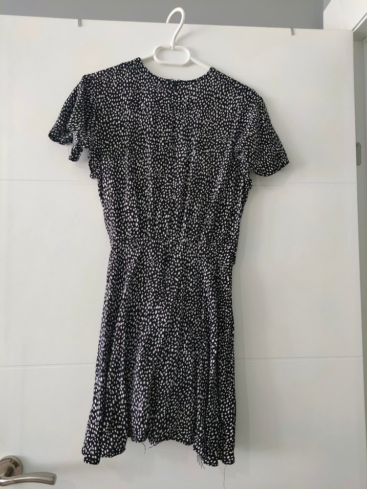 Kısa Kollu Siyah İçi Şortlu Mini Elbise - Görsel 2