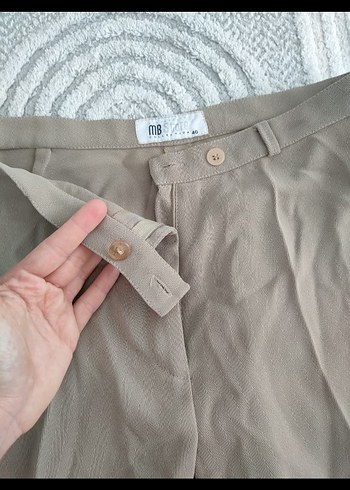 l Beden Bej Kadın Kumaş Pantolon