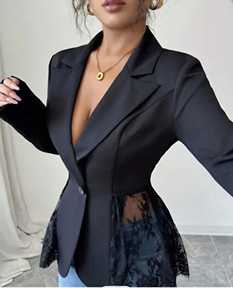 Tül Blazer Ceket - Görsel 2