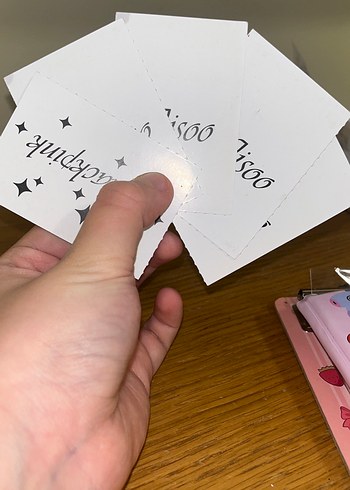 5li jissoBeyaz Fotoğraf Kartları - Görsel 2