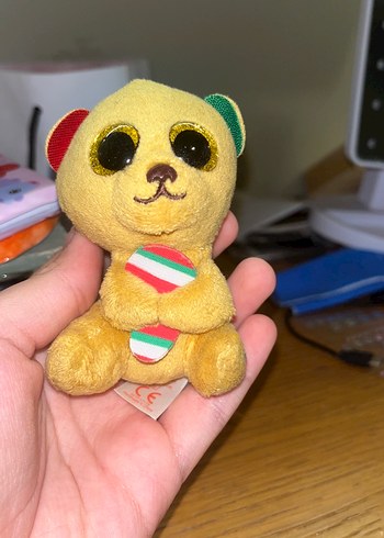 Renkli Sarı Peluş Anahtarlık Ayıcık - Görsel 2