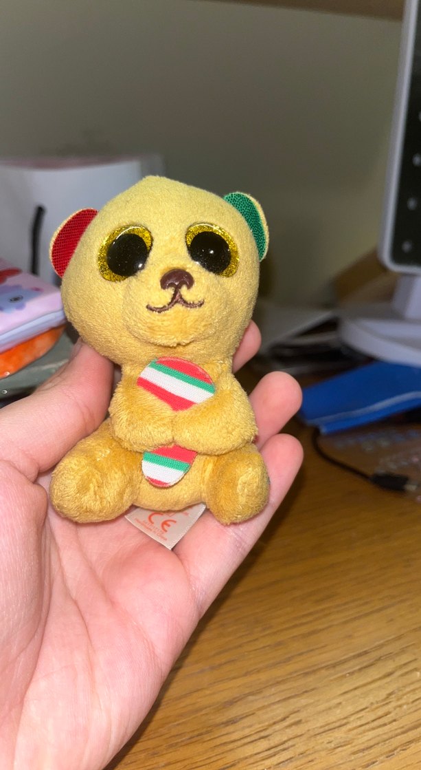 Renkli Sarı Peluş Anahtarlık Ayıcık - Görsel 2