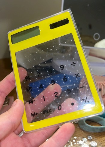 Sarı Şeffaf Hesap Makinesi - Görsel 4