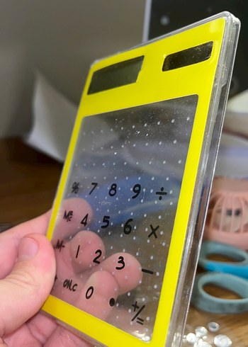 Sarı Şeffaf Hesap Makinesi - Görsel 3