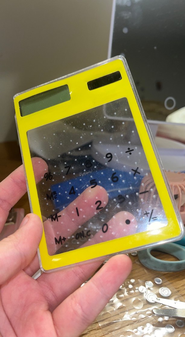 Sarı Şeffaf Hesap Makinesi - Görsel 4