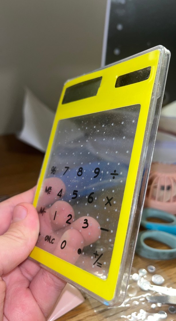 Sarı Şeffaf Hesap Makinesi - Görsel 3