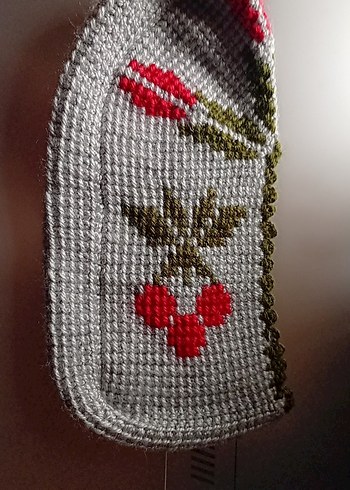 Nakışlı Mavi Renkli Fırın Eldiveni - Görsel 3