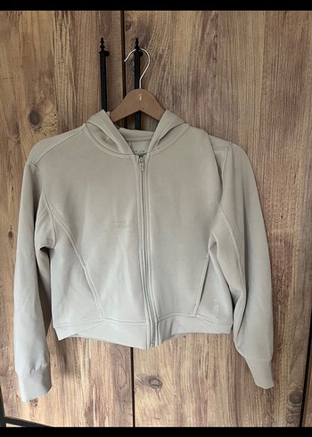Bej Kapüşonlu Kadın Sweatshirt - Görsel 3