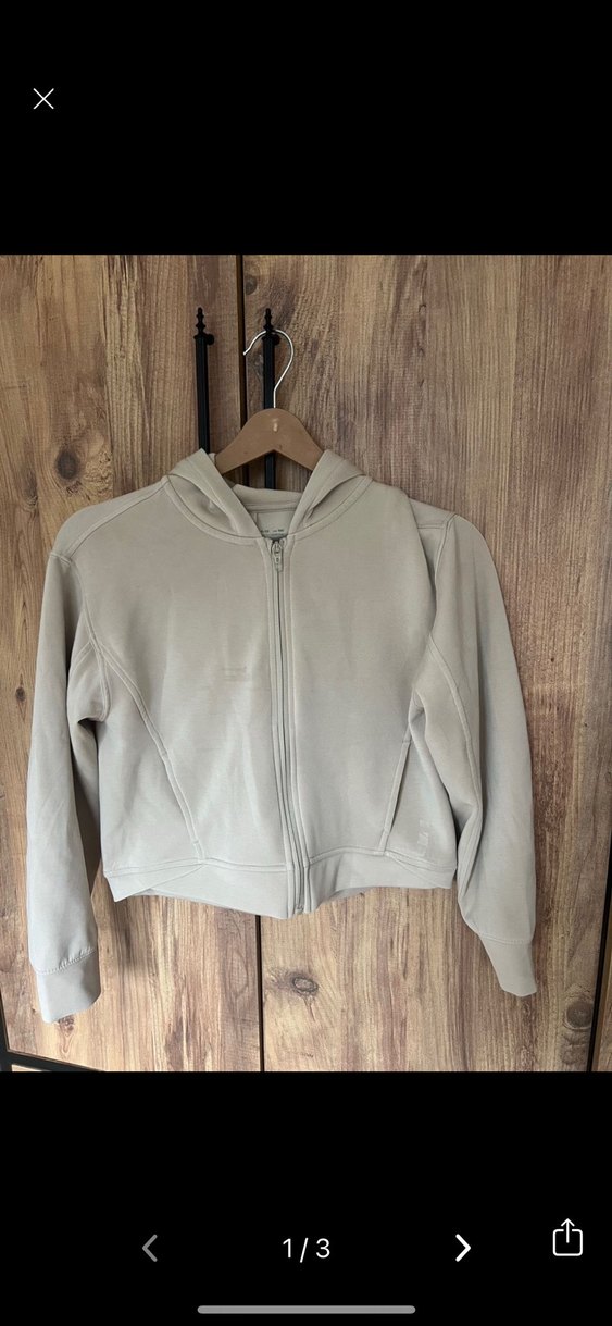 Bej Kapüşonlu Kadın Sweatshirt - Görsel 3