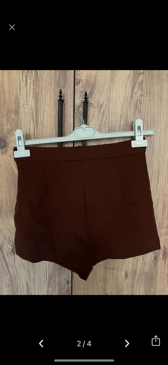 Kahverengi Süet Kemerli Mini Kadın Yelek - Görsel 3